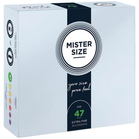 Préservatifs taille XS 47 MM (36 unités) — MISTER SIZE