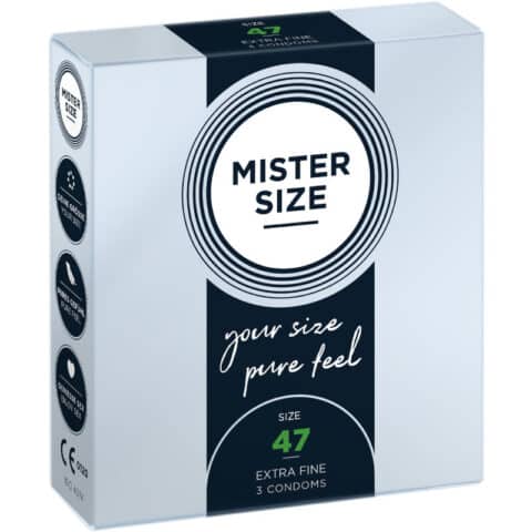 Préservatifs taille XS 47 MM (3 unités) — MISTER SIZE
