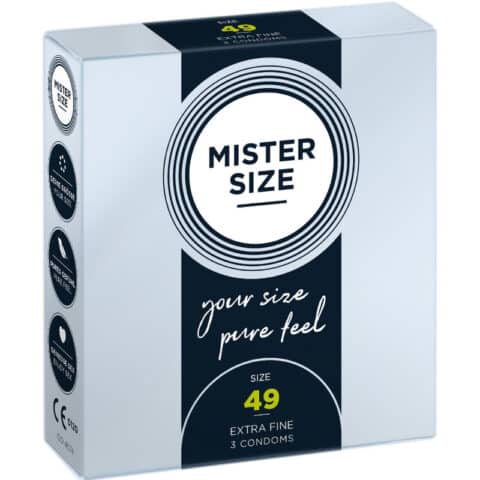 Préservatif taille S 49 MM (3 unités) — MISTER SIZE