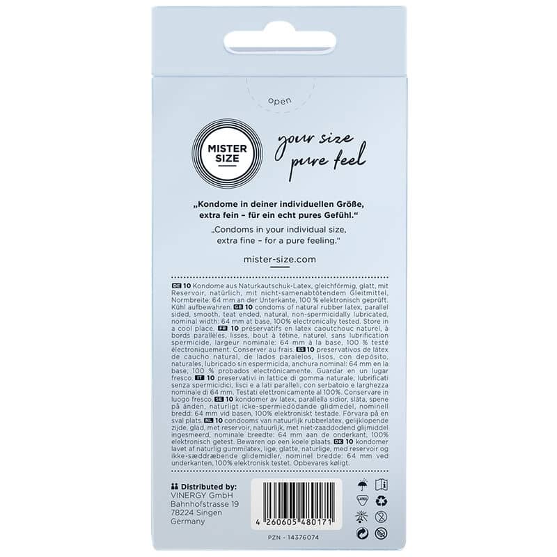 Préservatifs taille XXL 64 MM (10 unités) — MISTER SIZE, vue 3