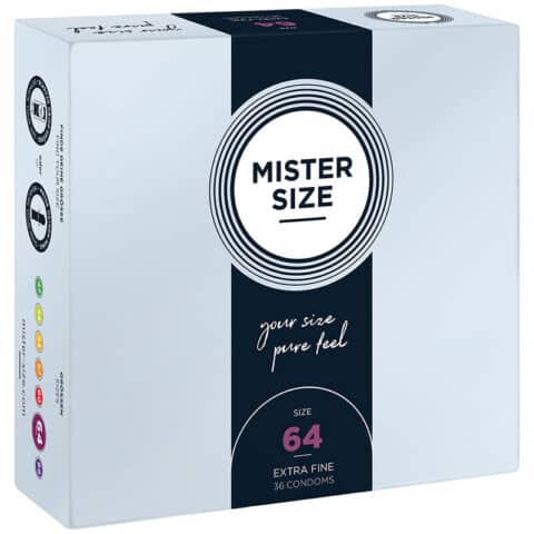 Préservatifs taille XXL 64 MM (36 unités) — MISTER SIZE