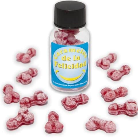 POT de 12 bonbons happy penis aux fraise/cerise — DIABLO PICANTE