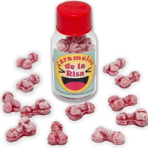 12 Bonbons rire en forme de pénis fraise/cerise — DIABLO PICANTE