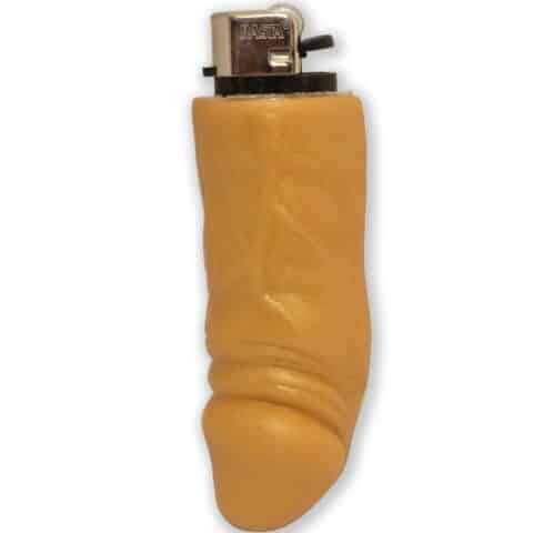 Briquet rechargeable en forme de pénis doré — DIABLO PICANTE