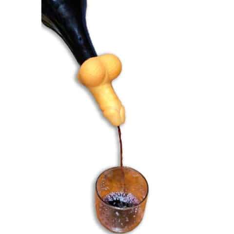 Carafe a VIN en forme de penis dore — DIABLO PICANTE