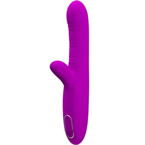 Vibrateur multifonction angelique + stimulateur de clitoris violet — PRETTY LOVE