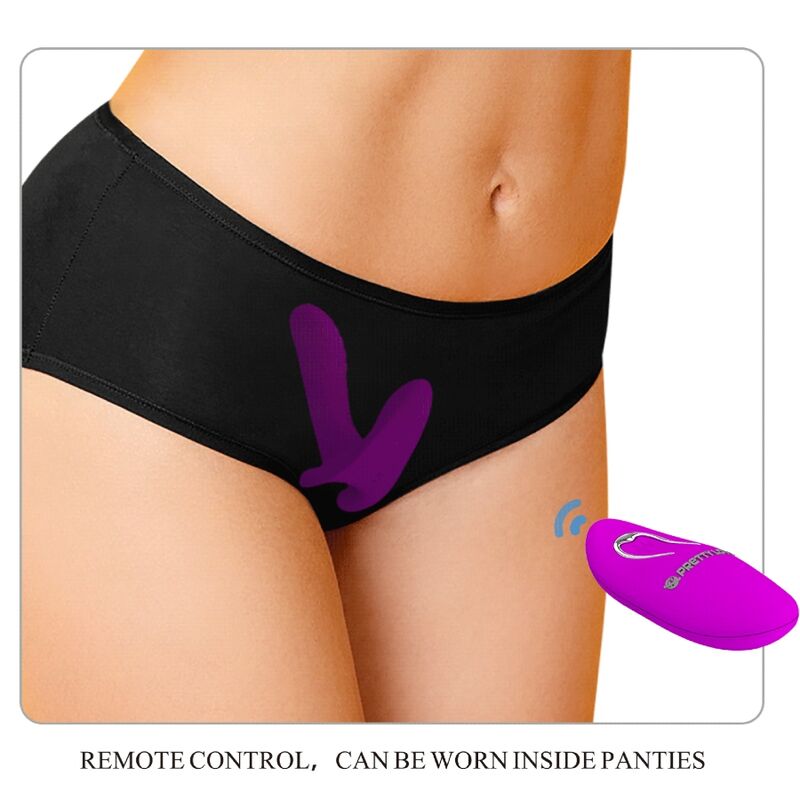 Masseur & vibrateur 12 vibrations télécommande violet — PRETTY LOVE, vue 4