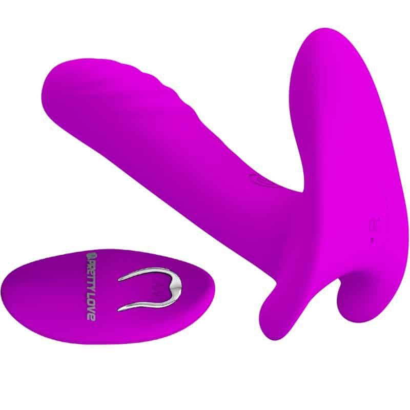Masseur & vibrateur 12 vibrations télécommande violet — PRETTY LOVE, vue 2