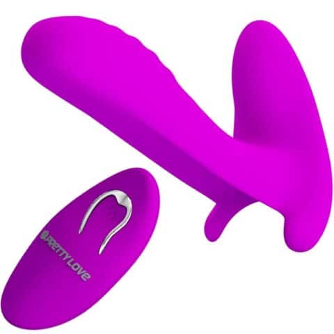 Masseur & vibrateur 12 vibrations télécommande violet — PRETTY LOVE