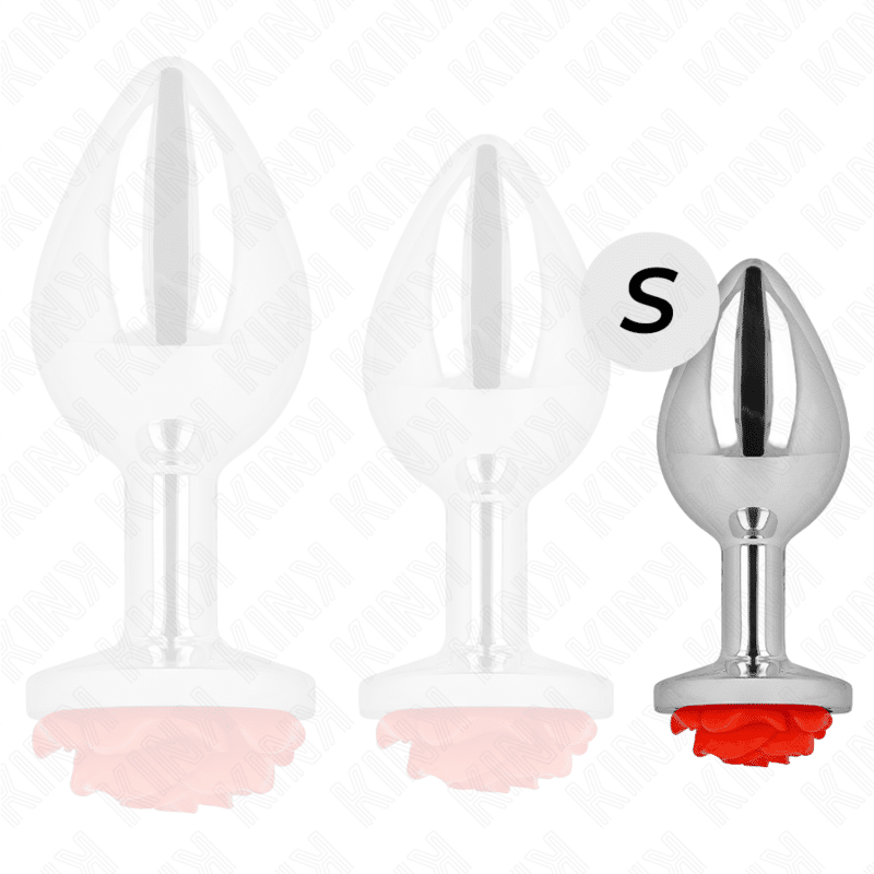 Plug anal rose rouge taille S — KINK, vue 3