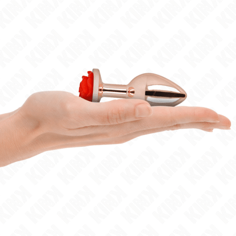 Plug anal OR rose avec rose rouge M