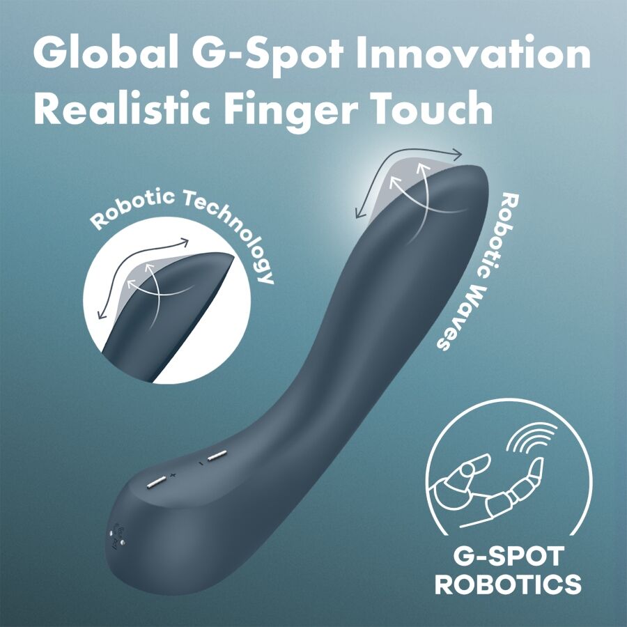 Vibrateur programme 12 vibrations g-spot wave 4 gris foncé — SATISFYER, vue 6