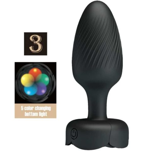Osborn plug anal avec lumière LED noir 9,8 CM — PRETTY LOVE
