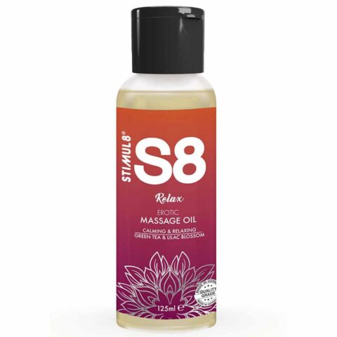 S8 relax huile de massage au THÉ vert 125 ML — STIMUL8