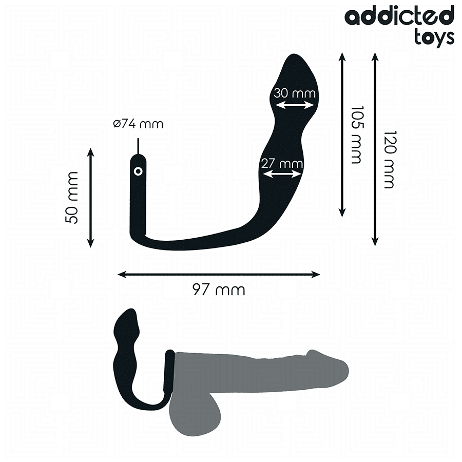 Plug anal avec anneau modèle 2 — ADDICTED TOYS, vue 4