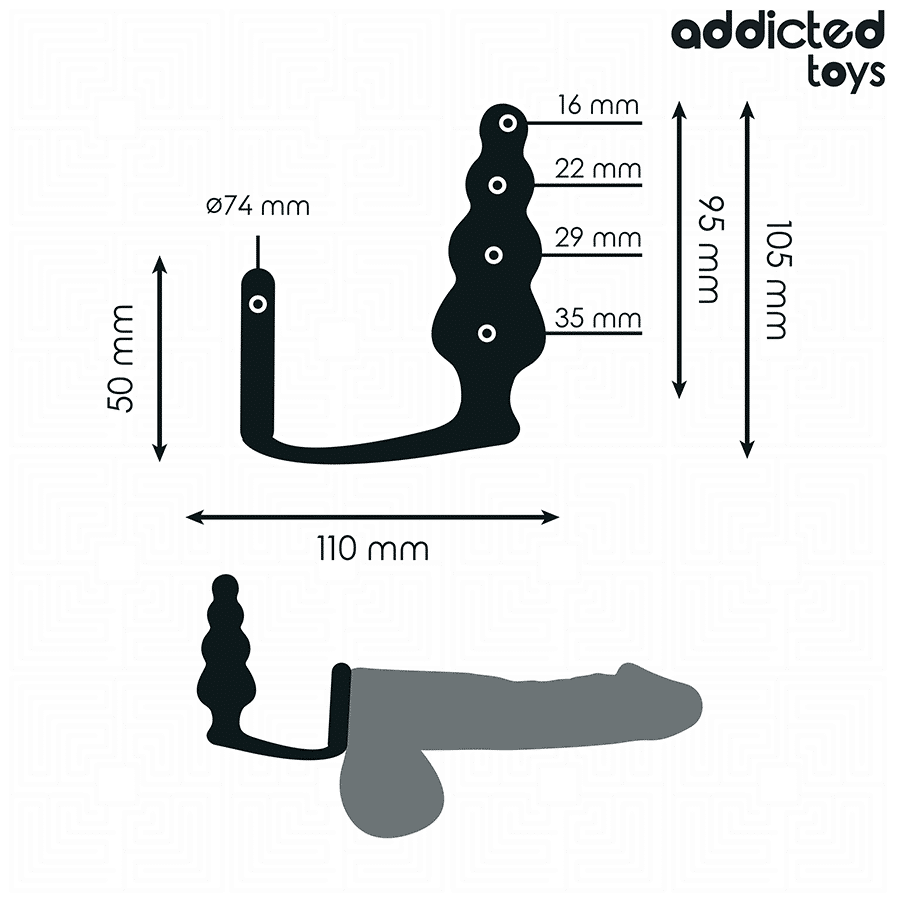 Plug anal avec anneau modèle 5 — ADDICTED TOYS, vue 4