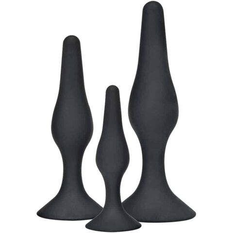 Plug anal CURVY COMPANIONS 3 pièces Noir — TOYJOY