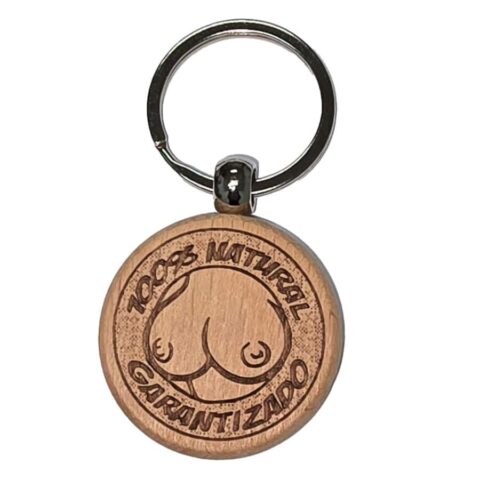Porte-clés en bois en forme de poitrine — DIABLO PICANTE