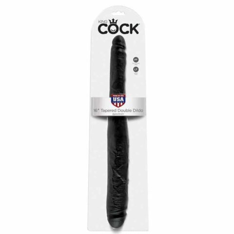 King cock dildo doble negro 40.6 CM — KING COCK