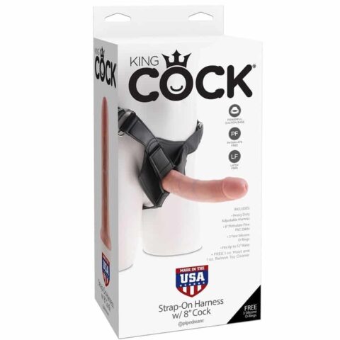 King cock harnais avec pénis naturel réaliste 20,3 CM — KING COCK