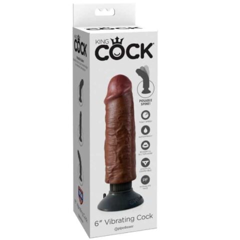 Bite vibrante marron 15,24 CM — KING COCK