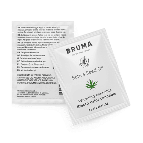 Huile de graines de sativa gel glissant réchauffant saveur de cannabis 6 ML — BRUMA