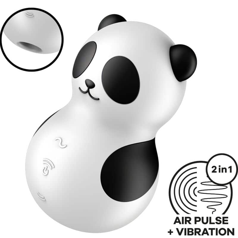 Pocket panda stimulateur & vibrateur noir et blanc — SATISFYER, vue 2