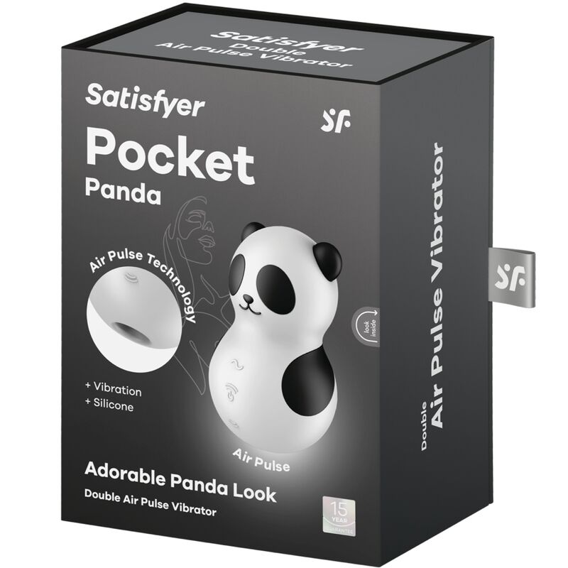 Pocket panda stimulateur & vibrateur noir et blanc — SATISFYER, vue 7