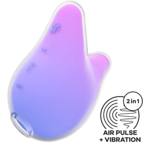 Mermaid vibes stimulateur & vibrateur violet et rose — SATISFYER