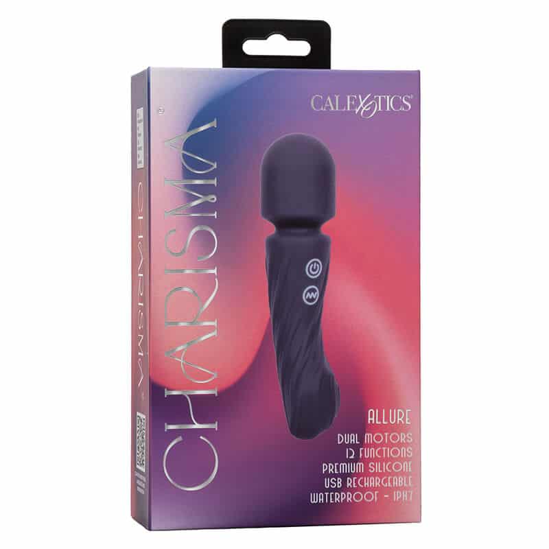 Charisma allure masseur double moteurs 12 fonctions 17,25 CM X 4,5 CM violet — CALEXOTICS, vue 9