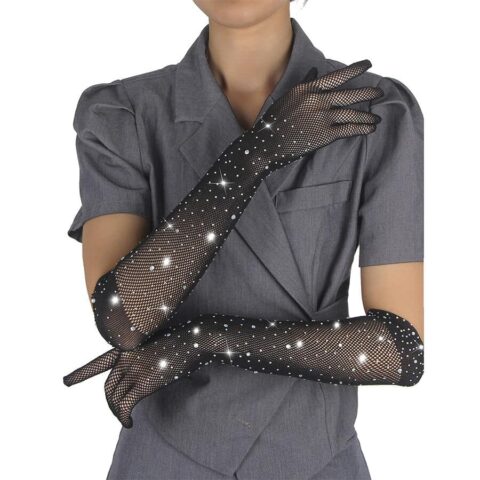 957469GANTS shine transparents noirs S/M — SUBBLIME