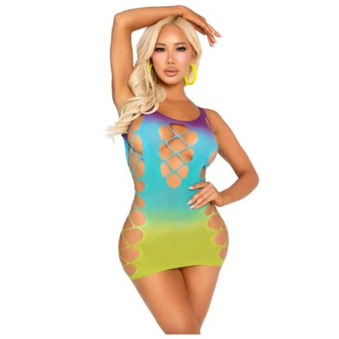 Mini robe sans couture avec ouvertures océan — LEG AVENUE