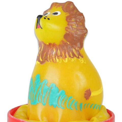 Préservatifs fantaisie peints à la main lion assis — CONDOMERIE