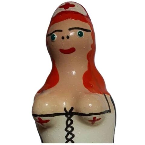 Préservatifs fantaisie peints à la main infirmière rousse — CONDOMERIE