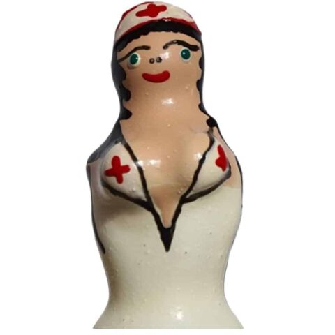 Préservatifs fantaisie peints à la main infirmière blonde — CONDOMERIE