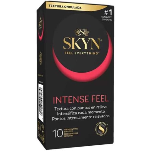 Préservatif texturé à la sensation intense avec un design ondulé 10 unités