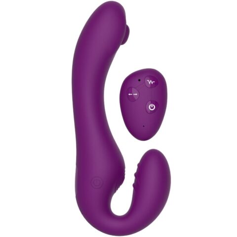 Vibrateur sans strapless 2 en 1 avec télécommande violet — XOCOON