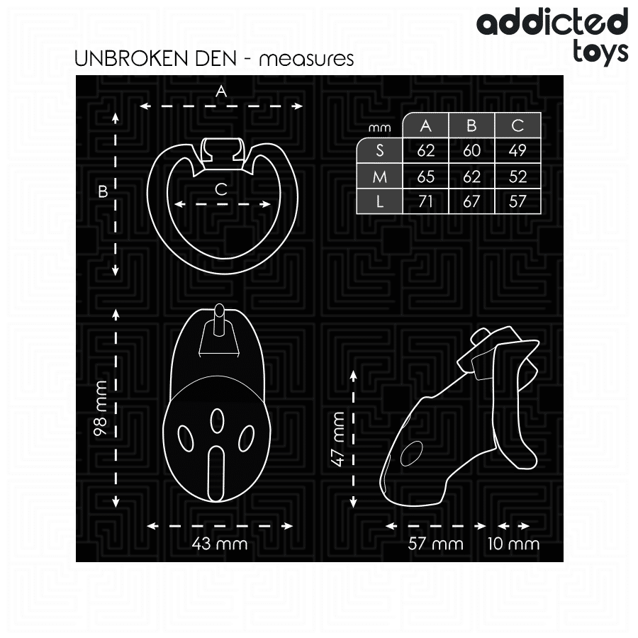 Cage à pénis unbroken DEN 9,8 CM — ADDICTED TOYS LOCKED, vue 5