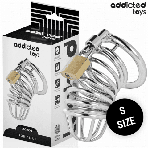 Cage à pénis en métal iron cell 4 CM taille S — ADDICTED TOYS LOCKED