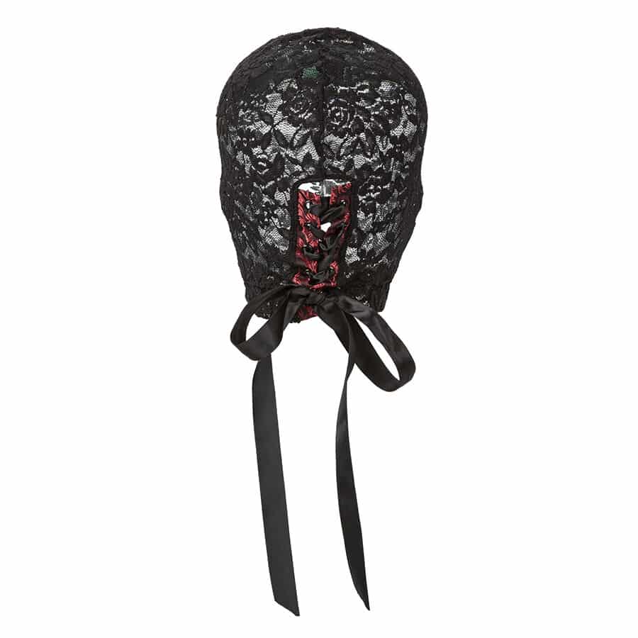 Scandal cagoule en dentelle noire avec nœud — CALEXOTICS, vue 3