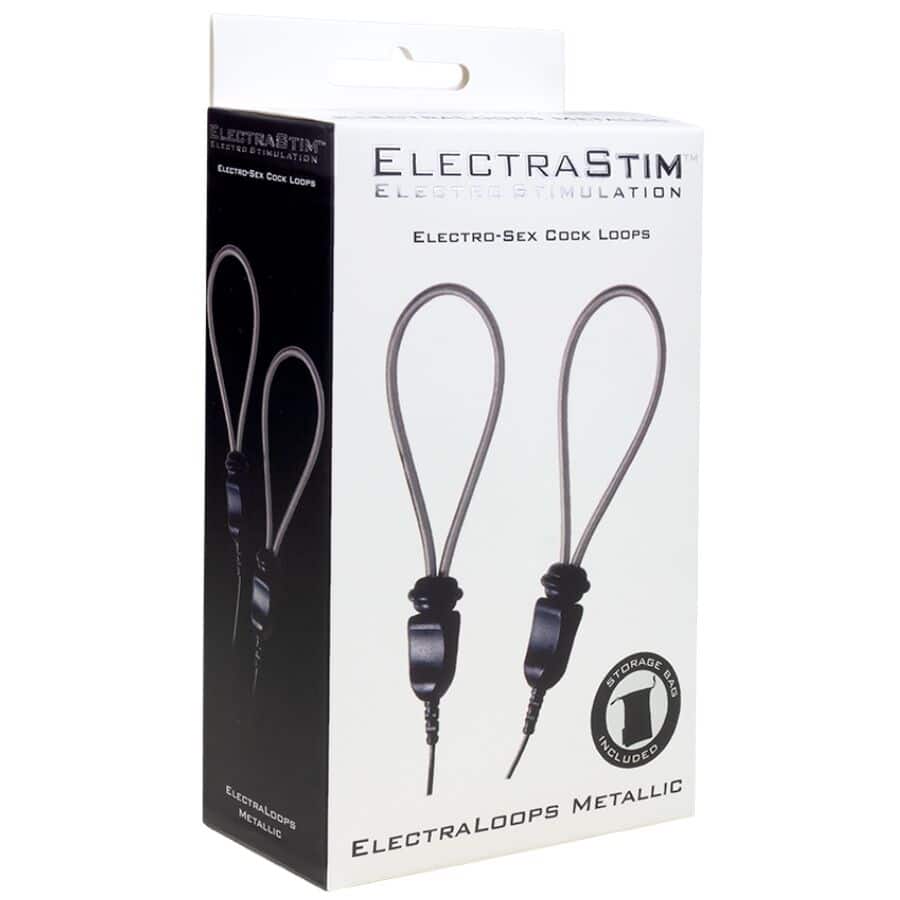 Electraloops e-stim anneaux pénis métalliques réglables — ELECTRASTIM, vue 2