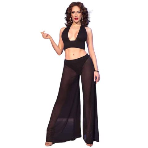 Ensemble haut et pantalon noir taille L — CHILIROSE
