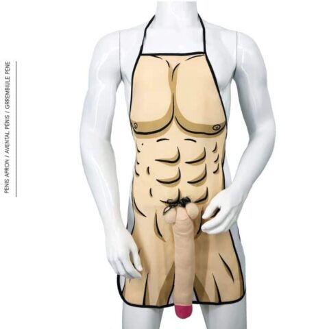 Tablier pénis 3D musculaire et audacieux — DIABLO PICANTE
