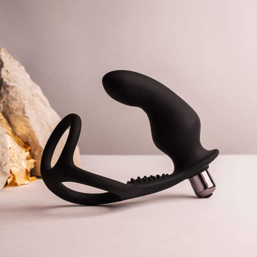 Ro-zen RRO plug anal avec anneau pénis vibrant noir — ROCKS-OFF, vue 4