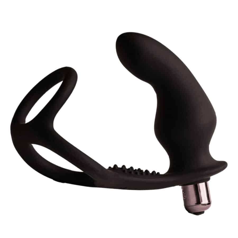 Ro-zen RRO plug anal avec anneau pénis vibrant noir — ROCKS-OFF