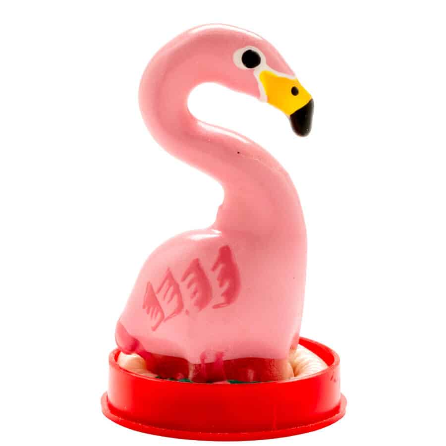 Préservatifs fantaisie peints à la main rose flamant — CONDOMERIE, vue 2