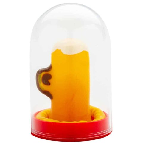Préservatifs fantaisie peints à la main verre de bière — CONDOMERIE