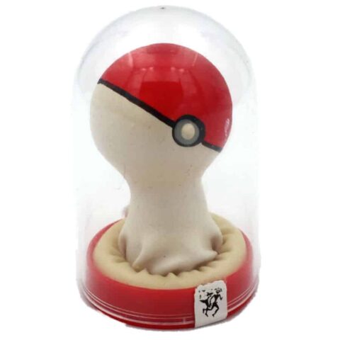 Préservatifs fantaisie peints à la main pokeball rouge-blanc — CONDOMERIE