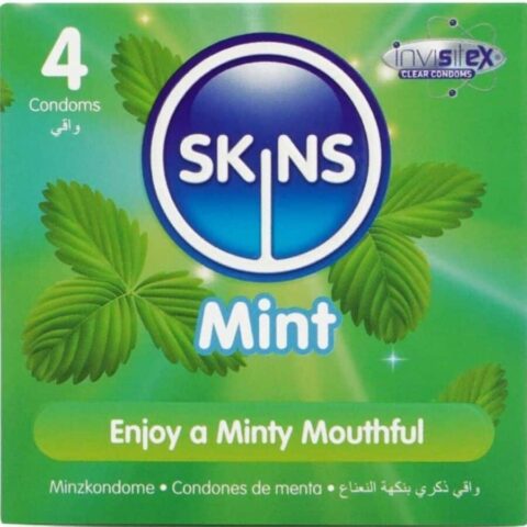 Pack de 4 préservatifs premium menthe — SKINS