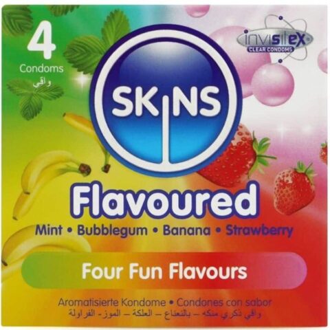 Pack de 4 préservatifs premium multi-saveurs — SKINS